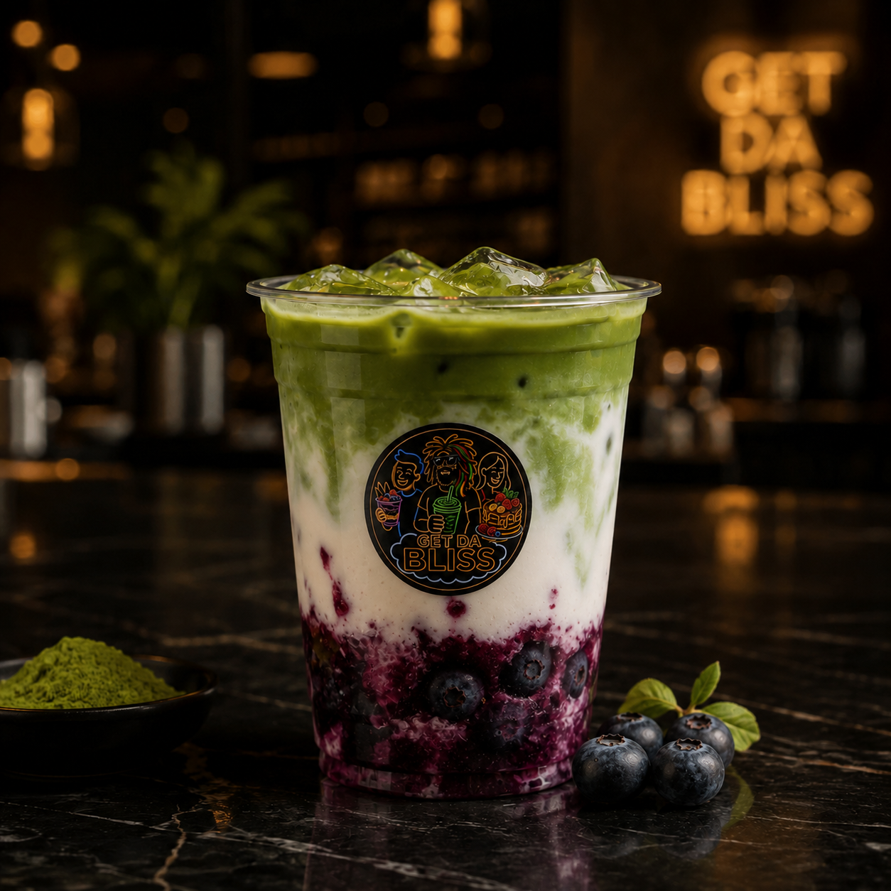 Café Frankfurt Blueberry Matcha